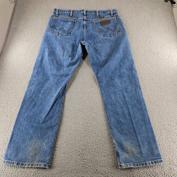 Wrangler Jeans Mens 36x30 Blue 47MWZ Cowboy Cut Rodeo Chore Rancher - Picture 12 of 15